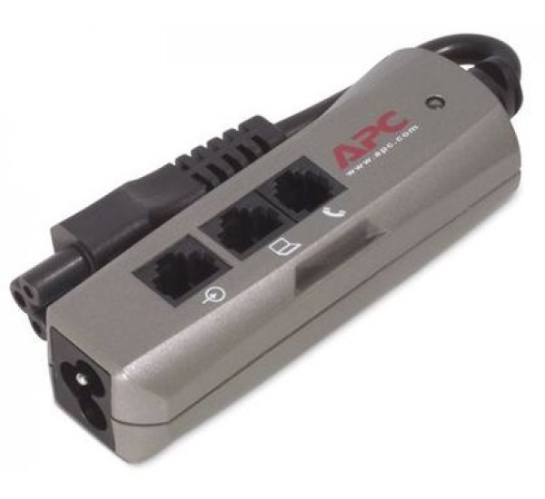 APC Notebook Surge Protector for AC, Phone and network lines, 3 pin connection (Retail Box) APC Notebook Surge Protector for AC, Phone and network lines, 3 pin connection (Retail Box)