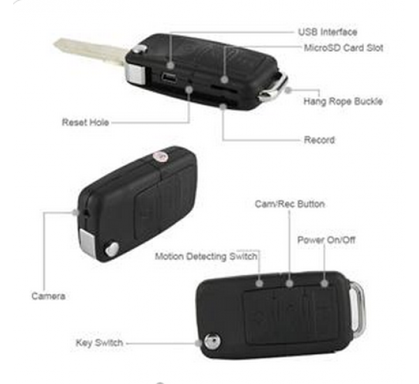 Car Key with Hidden Camera and Audio Recorder Car Key with Hidden Camera and Audio Recorder