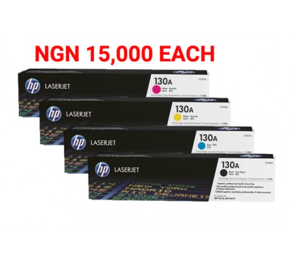 HP 130A Cartridge Coloured (NGN 15,000 EACH) HP 130A Cartridge Coloured (NGN 15,000 EACH)