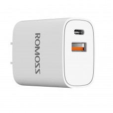 Romoss AC20T 20W PD Qualcomm Fast Charging USB and Type-C Slot Adatper Charger Universal Adaptor