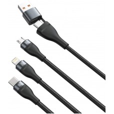 Baseus 100W High Power Flash Series Two-for-three USB Data Cable U + C to M + L + C 1.2m