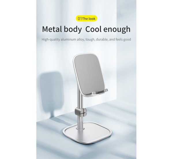 BASEUS Literary Youth Desktop Bracket Metal Body Aluminum Alloy Tablet Holder For 3-10.5 inch Universal Phone & Pad BASEUS Literary Youth Desktop Bracket Metal Body Aluminum Alloy Tablet Holder For 3-10.5 inch Universal Phone & Pad