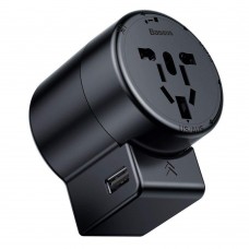 Baseus Rotation Type Travel Adapter Universal Charger with Dual USB and Fast Charge