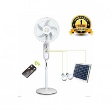 DuraVolt 16" - DRF 2916L Solar Rechargeable Standing Fan With Remote