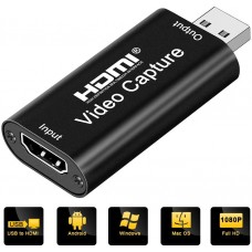 HDMI Video Capture Card, 4K HDMI to USB 1080P HD 30fps To Broadcast Live and Record Video / Audio for Gaming, Streaming, Teaching, Video Conference