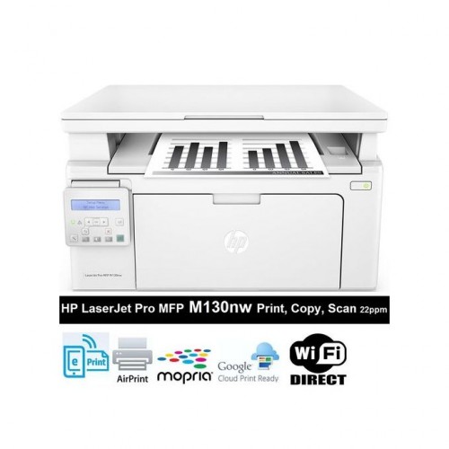 NEW HP LaserJet Pro MFP M130nw Wireless Mono Laser All-In-One Printer Scan Copy 
