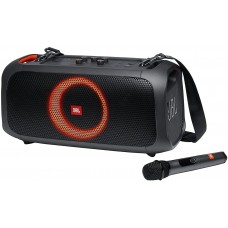 JBL PartyBox On-The-Go Portable Karaoke Party Speaker with Wireless Microphone, 6 Playtime Hours