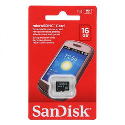 16GB SanDisk microSDHC Memory Card