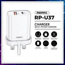 Remax RP-U37 PD 18W Quick Charging QC 3.0 Charger, Type C Output